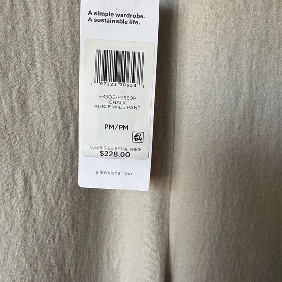 NWT EILEEN FISHER 100% Wool Jersey Wide Leg Pant - Picture 8 of 12